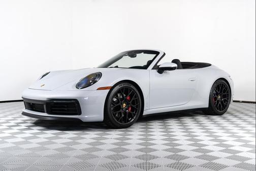 Ice Grey Metallic 2024 Porsche 911 Carrera 4S Cabriolet