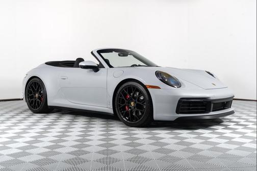 Ice Grey Metallic 2024 Porsche 911 Carrera 4S Cabriolet