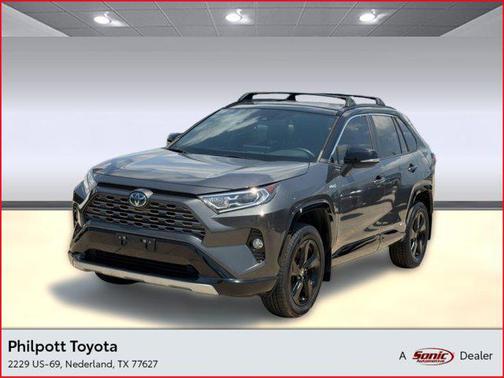 Magnetic Gray Metallic/Midnight Black Metallic 2021 Toyota RAV4 Hybrid SE