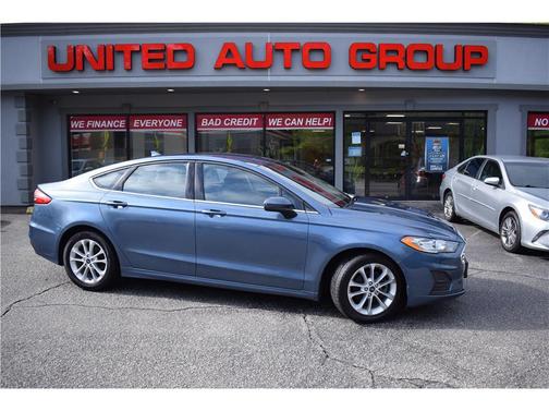 Blue 2019 Ford Fusion Hybrid SE