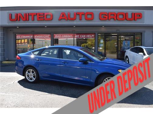 Blue 2018 Ford Fusion Hybrid S