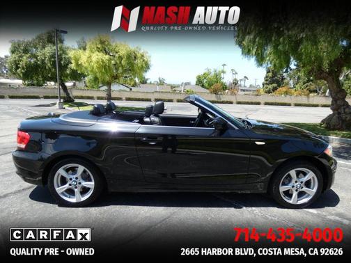 Black 2013 BMW 128 128i Convertible 2D