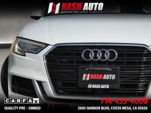 White 2018 Audi A3 Premium