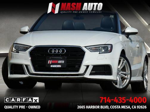 White 2018 Audi A3 Premium