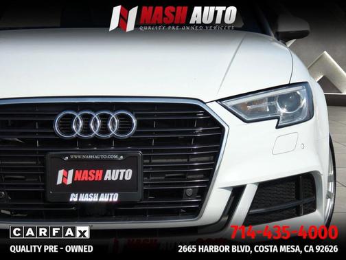 White 2018 Audi A3 Premium