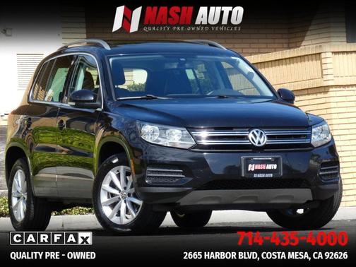 Deep Black Pearl 2017 Volkswagen Tiguan 2.0T Wolfsburg Edition