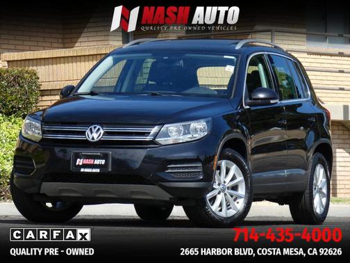 Deep Black Pearl 2017 Volkswagen Tiguan 2.0T Wolfsburg Edition