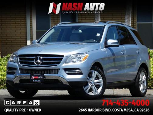 Silver 2014 Mercedes-Benz M-Class ML 350 Sport Utility 4D