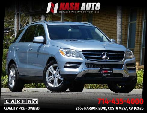 Silver 2014 Mercedes-Benz M-Class ML 350 Sport Utility 4D