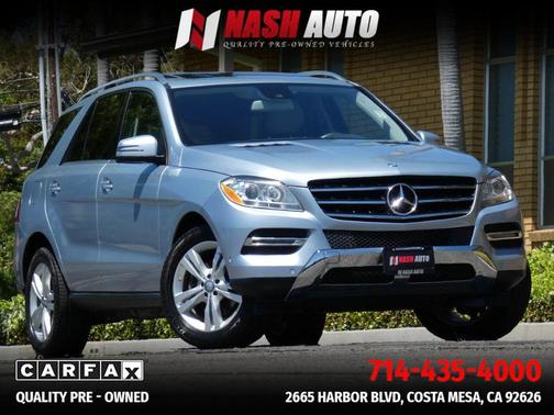 Silver 2014 Mercedes-Benz M-Class ML 350 Sport Utility 4D