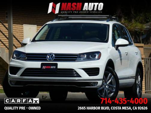 Pure White 2016 Volkswagen Touareg TDI Lux