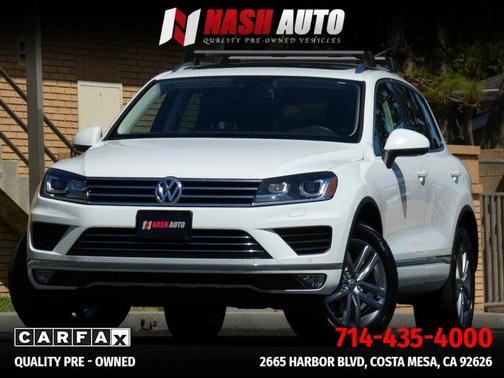 Pure White 2016 Volkswagen Touareg TDI Lux