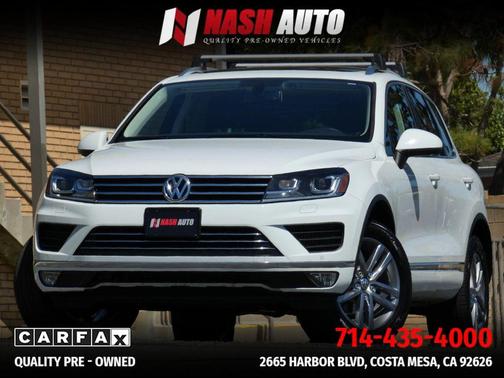 Pure White 2016 Volkswagen Touareg TDI Lux