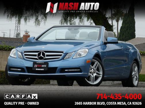 Blue 2012 Mercedes-Benz E-Class E 350 Convertible 2D