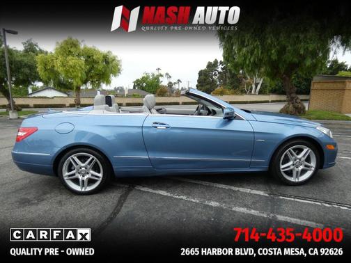 Blue 2012 Mercedes-Benz E-Class E 350 Convertible 2D