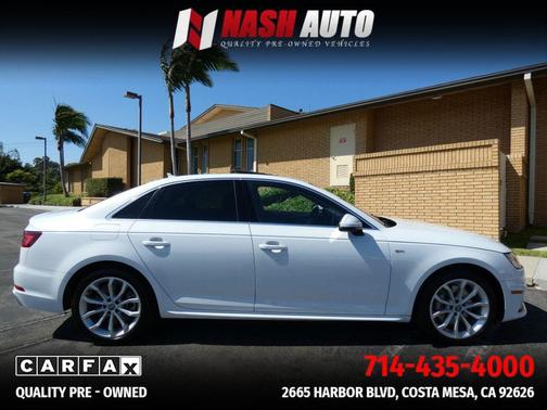 White 2019 Audi A4 45 Premium