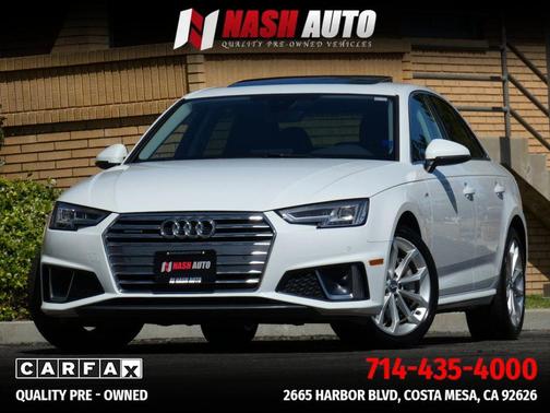 White 2019 Audi A4 45 Premium