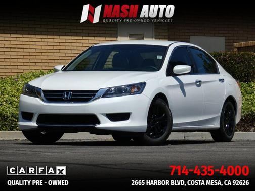 White 2014 Honda Accord LX Sedan 4D