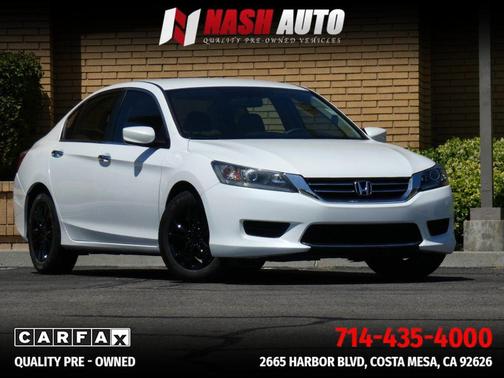 White 2014 Honda Accord LX Sedan 4D