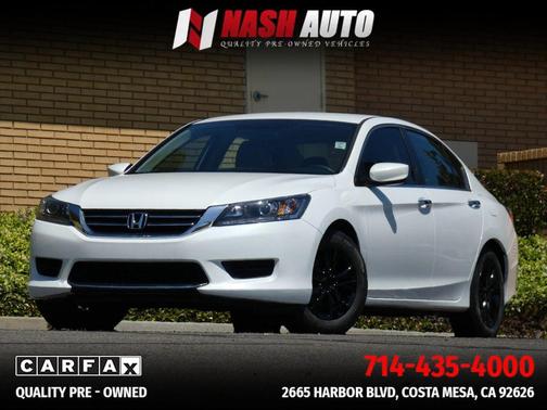 White 2014 Honda Accord LX Sedan 4D