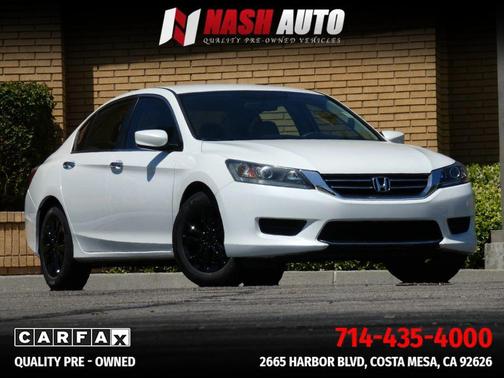 White 2014 Honda Accord LX Sedan 4D