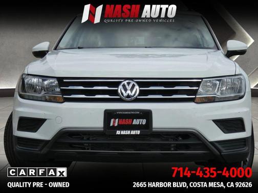 Pure White 2020 Volkswagen Tiguan 2.0T SE R-Line Black