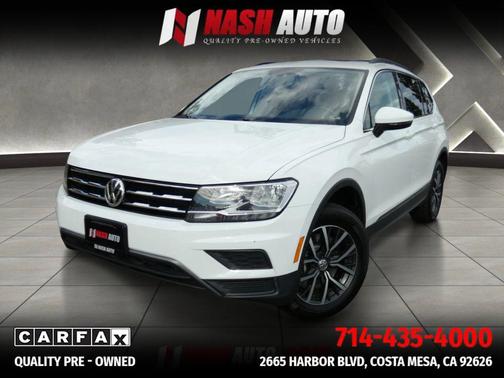 Pure White 2020 Volkswagen Tiguan 2.0T SE R-Line Black