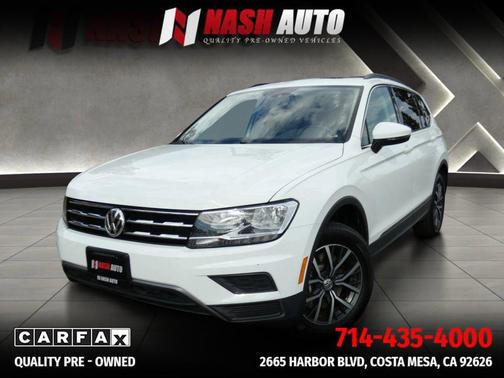 Pure White 2020 Volkswagen Tiguan 2.0T SE R-Line Black
