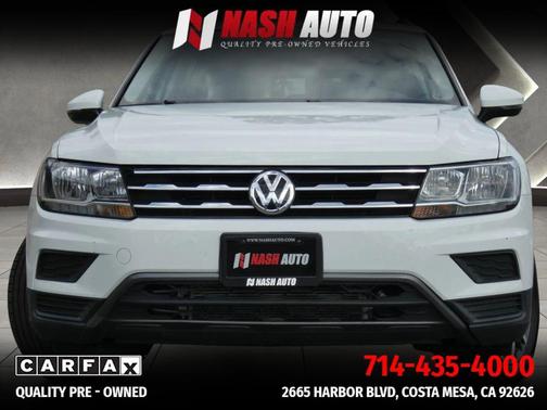 Pure White 2020 Volkswagen Tiguan 2.0T SE R-Line Black