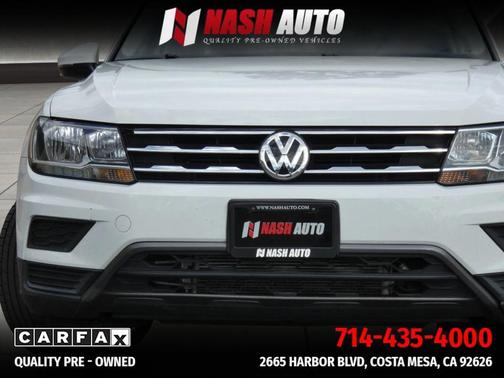 Pure White 2020 Volkswagen Tiguan 2.0T SE R-Line Black