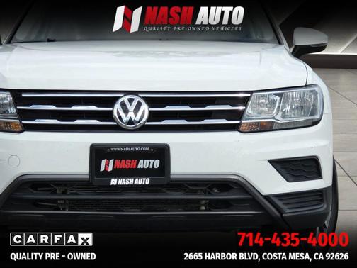 Pure White 2020 Volkswagen Tiguan 2.0T SE R-Line Black
