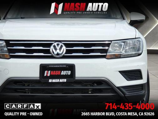 Pure White 2020 Volkswagen Tiguan 2.0T SE R-Line Black