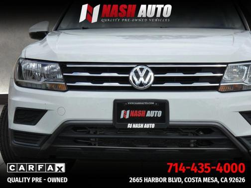 Pure White 2020 Volkswagen Tiguan 2.0T SE R-Line Black