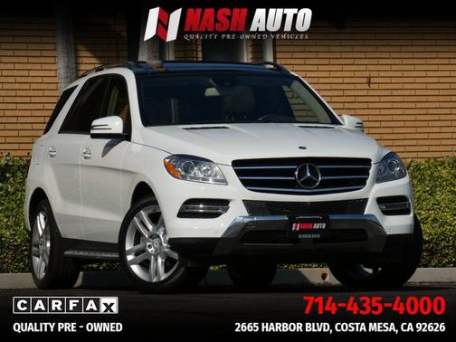 White 2015 Mercedes-Benz M-Class ML 350 Sport Utility 4D