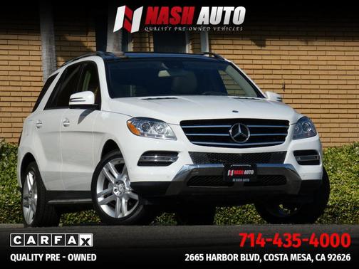 White 2015 Mercedes-Benz M-Class ML 350 Sport Utility 4D