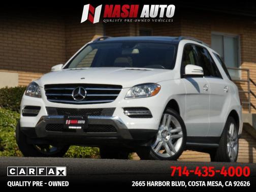White 2015 Mercedes-Benz M-Class ML 350 Sport Utility 4D