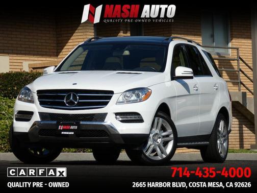 White 2015 Mercedes-Benz M-Class ML 350 Sport Utility 4D