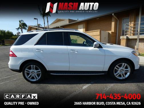 White 2015 Mercedes-Benz M-Class ML 350 Sport Utility 4D