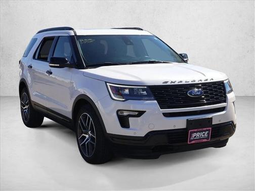 White Platinum Metallic Tri-Coat 2018 Ford Explorer Sport