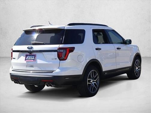 White Platinum Metallic Tri-Coat 2018 Ford Explorer Sport