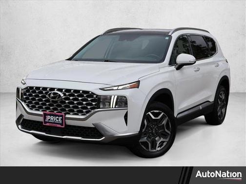 Quartz White 2021 Hyundai SANTA FE HEV SEL Premium