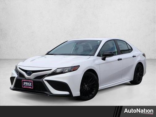 White 2022 Toyota Camry Nightshade Edition Hybrid