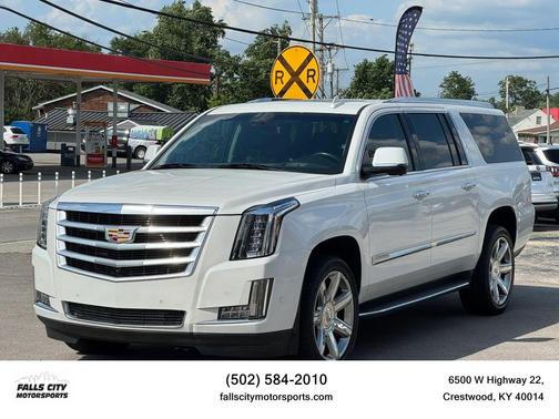 Crystal White Tricoat 2018 Cadillac Escalade ESV Sport