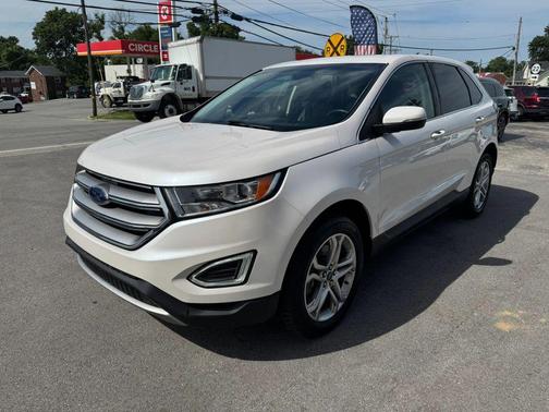 White Platinum Metallic Tri-Coat 2018 Ford Edge Titanium