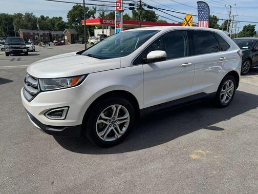 White Platinum Metallic Tri-Coat 2018 Ford Edge Titanium