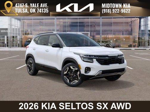 Clear White/Black Roof 2026 Kia Seltos SX