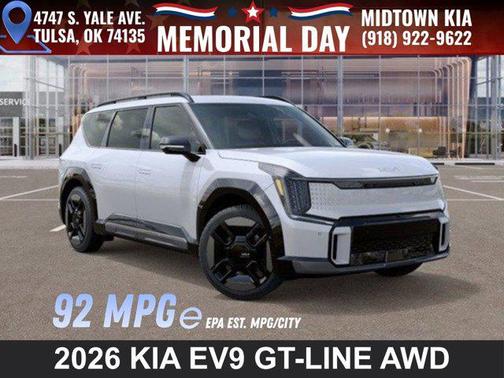 Glacial White Pearl 2026 Kia EV9 GT-Line