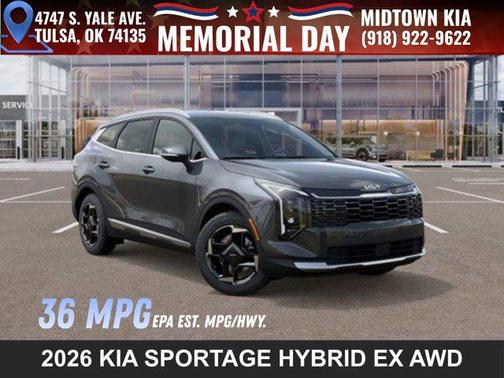 Gravity Gray 2026 Kia Sportage Hybrid EX