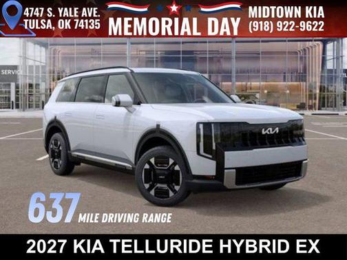 Glacial White Pearl 2027 Kia Telluride Hybrid EX