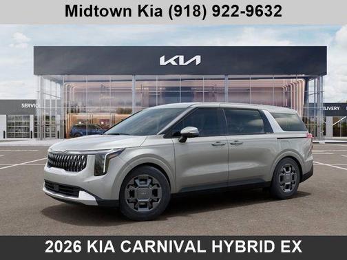 Ivory Silver 2026 Kia Carnival Hybrid EX
